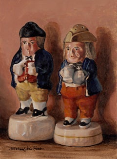 Salt and Pepper Acrylic Painting, Contemporary, Framed, 21st Century