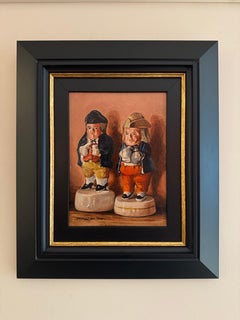 Salt and Pepper Acrylic Painting, Contemporary, Framed, 21st Century