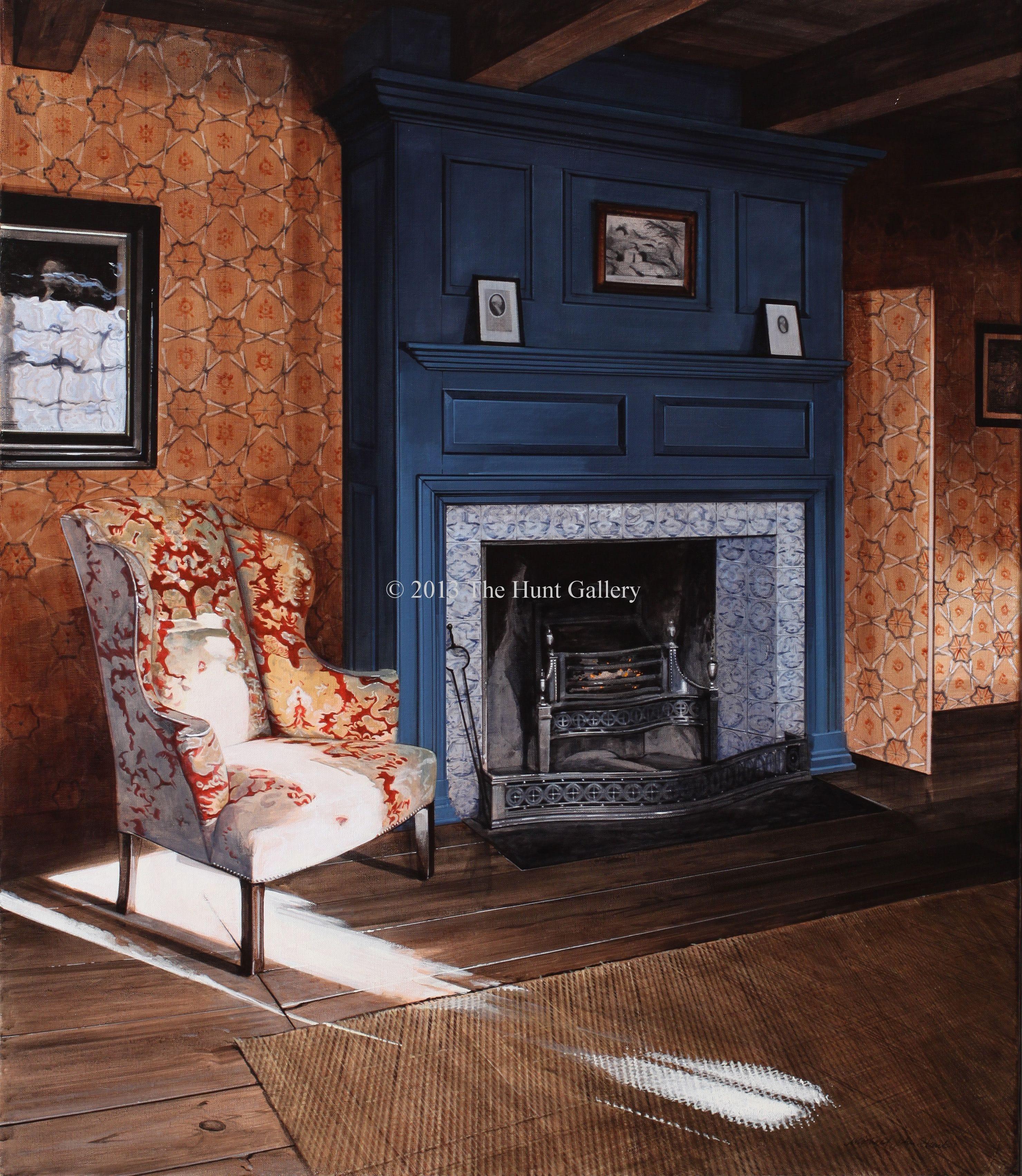 The Hearth
by
Michael John Hunt

30" x 26"
Acrylic on canvas

These paintings, by courtesy of the present owner of the property, show the unique interior of one of America 's most important historic houses. Wynkoop House was built in 1767 for