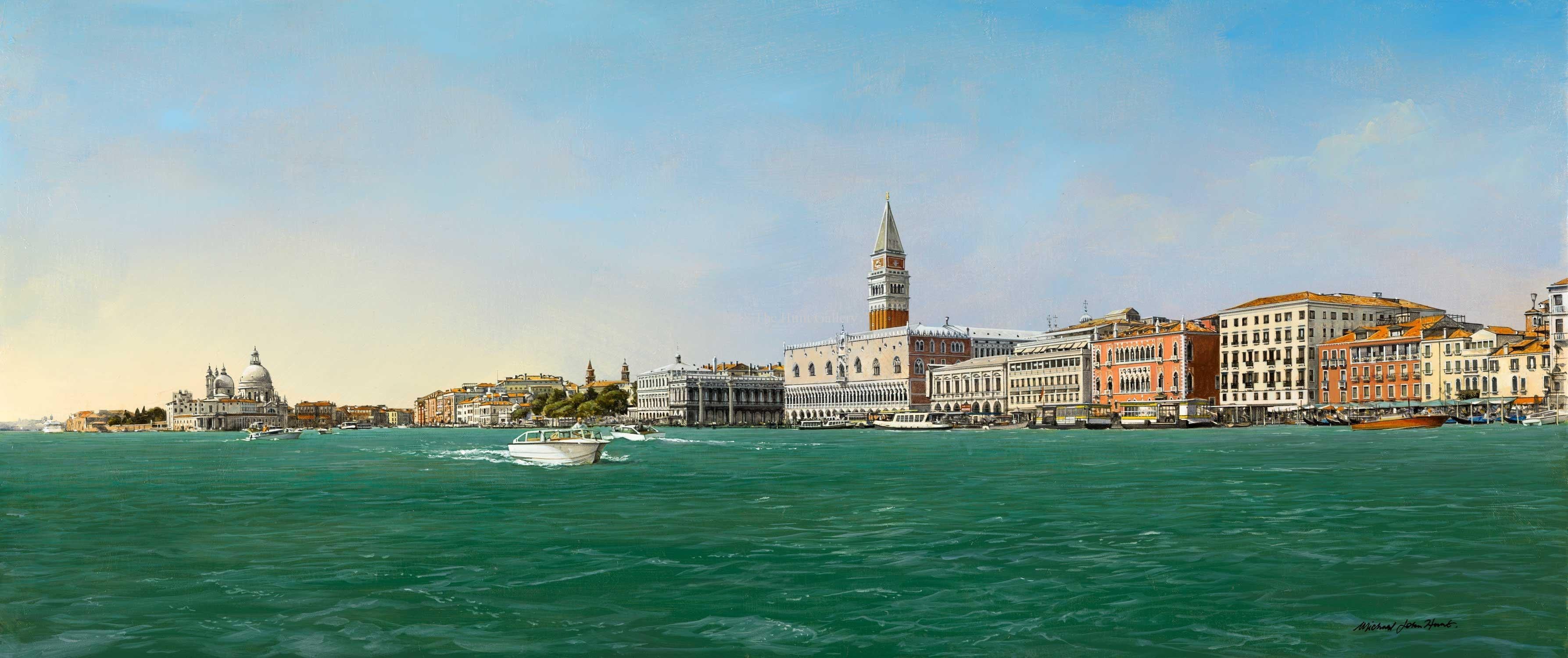 Michael John Hunt Landscape Painting - Venice Canal Scene