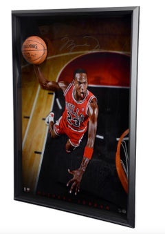 Michael Jordan Signed 44x60 Framed 3D Photo Upper Deck LE/123 Chicago Bulls UDA