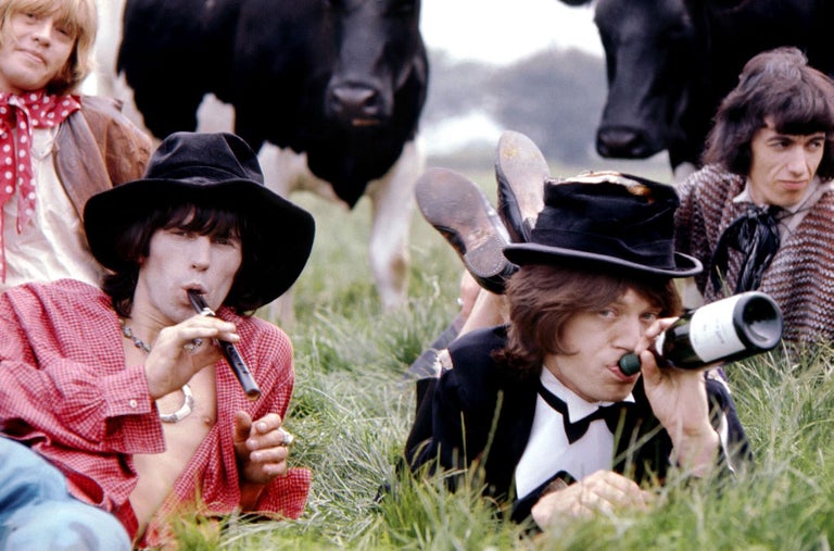 Michael Joseph Color Photograph - Mick and Keith Drinking 