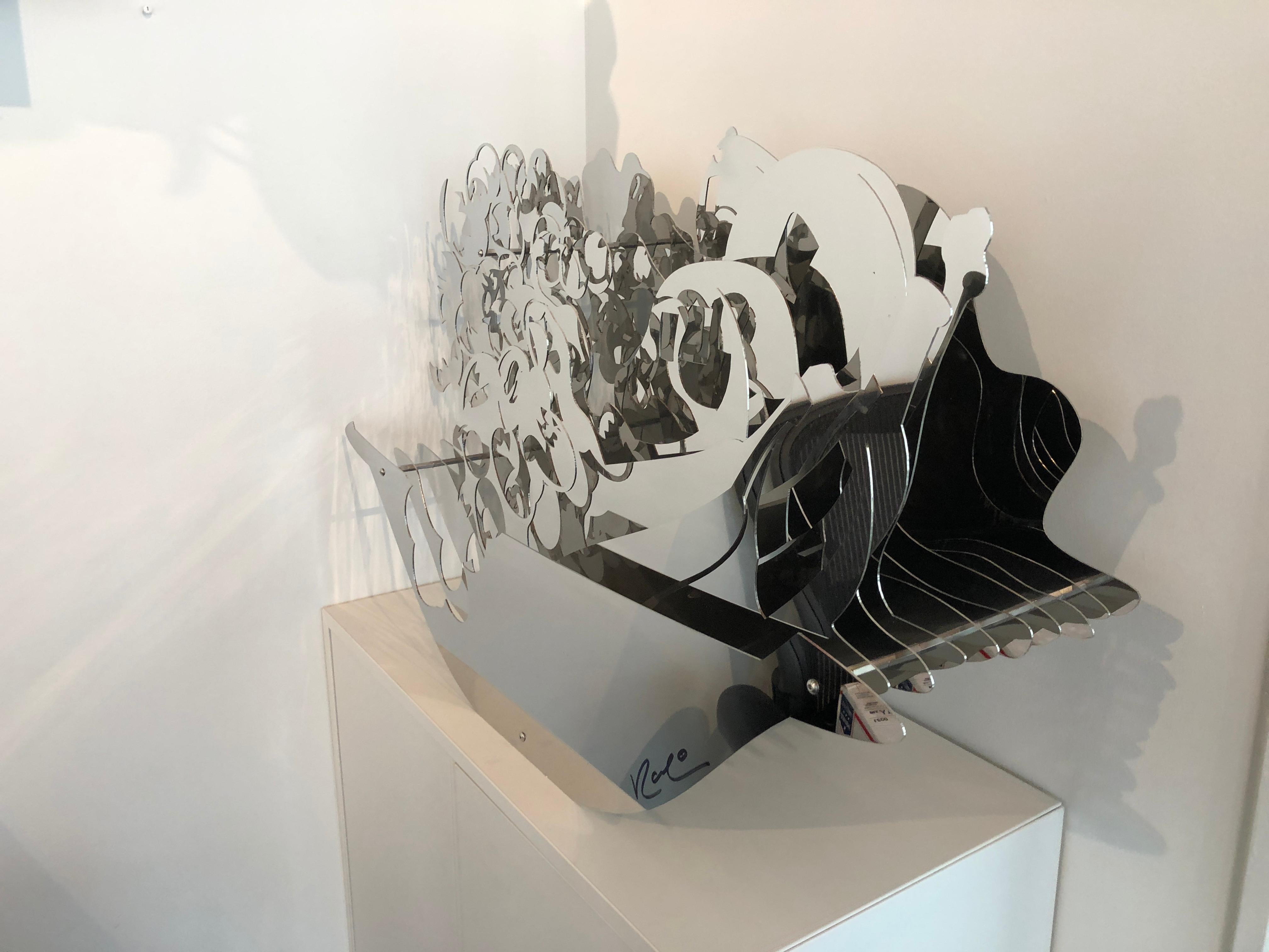 Obstschale – Chrom – Sculpture von Michael Kalish