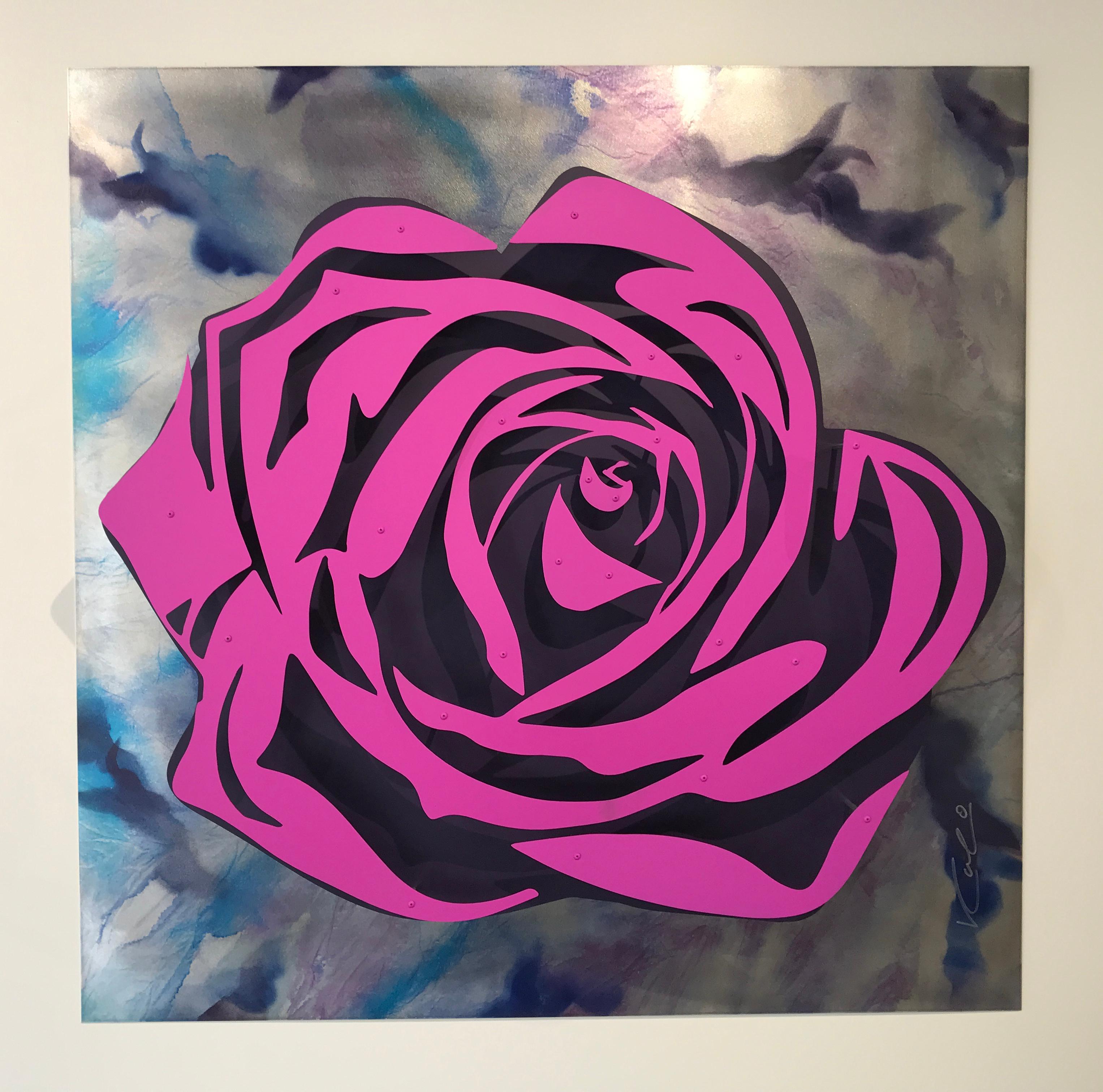 Media: Layered laser cut aluminum and enamel on a digital print on aluminum panel
Edition: 1 of 9

Michael Kalish gained recognition for his transformation of ordinary, everyday objects such as license plates and tailgates into meaningful works of