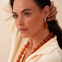 Michael Kanners Amber Diamond Drop Earrings