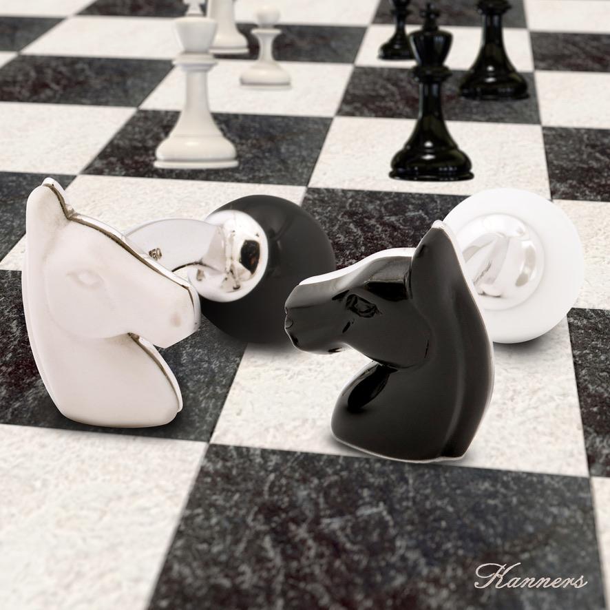 Michael Kanners Black and White Horse Cufflinks 11