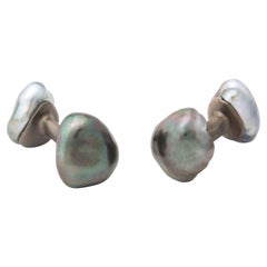 Michael Kanners Black Pearl Titanium Cufflinks