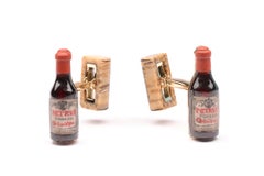 Michael Kanners Carved Gemstone Red Wine Cufflinks