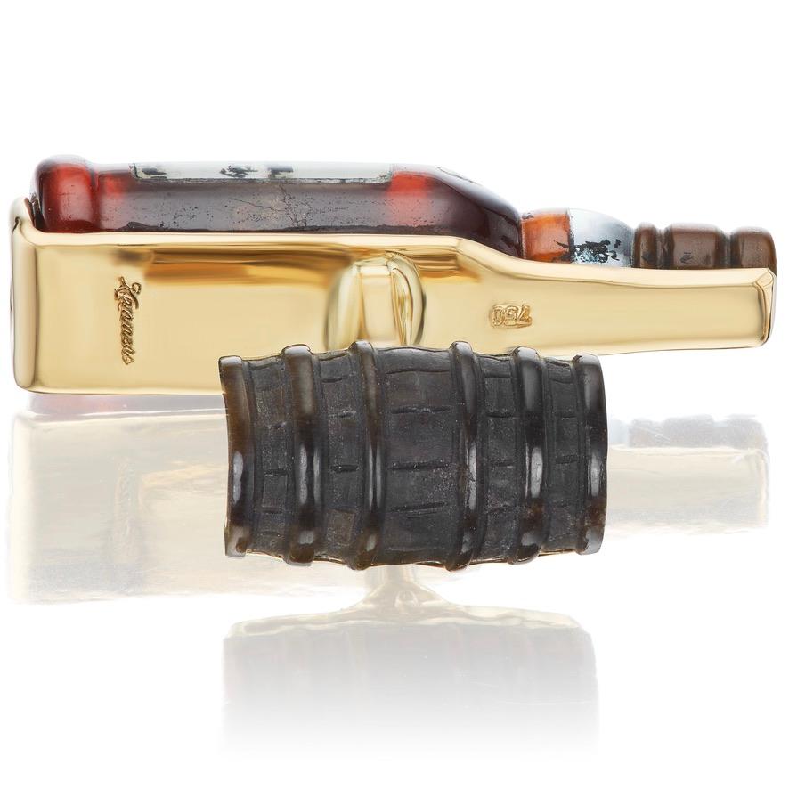 Mixed Cut Michael Kanners Carved Gemstone Whisky Cufflinks For Sale