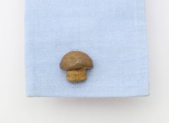 Michael Kanners Carved Stone Mushroom Cufflinks