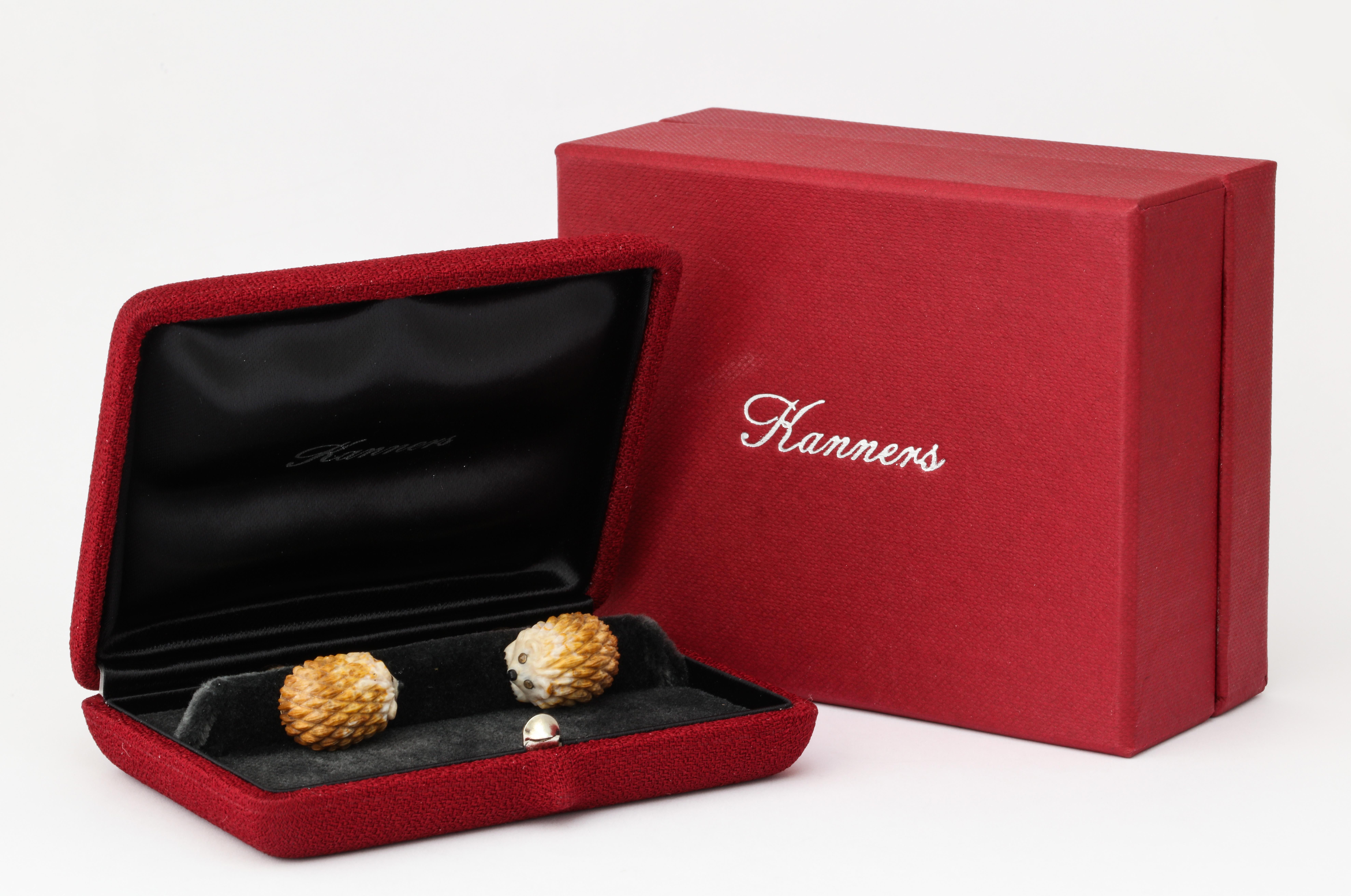 Michael Kanners Hedgehog Cufflinks In New Condition For Sale In Bal Harbour, FL