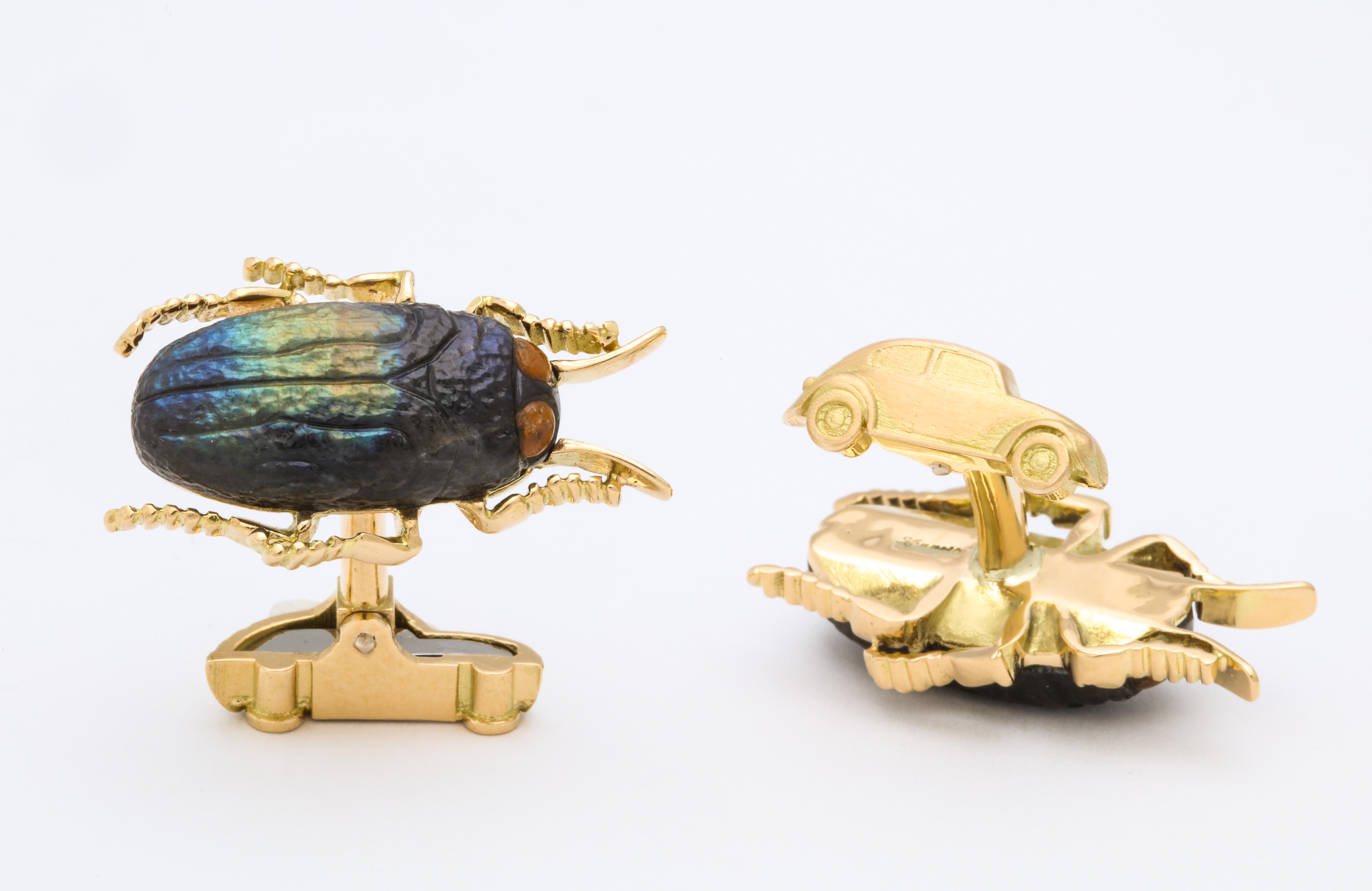 Women's Michael Kanners Jewel Beetle Cufflinks For Sale