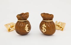 Michael Kanners Money Bag Cufflinks