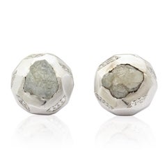 Michael Kanners Natural Rough Diamond One of a Kind Cufflinks