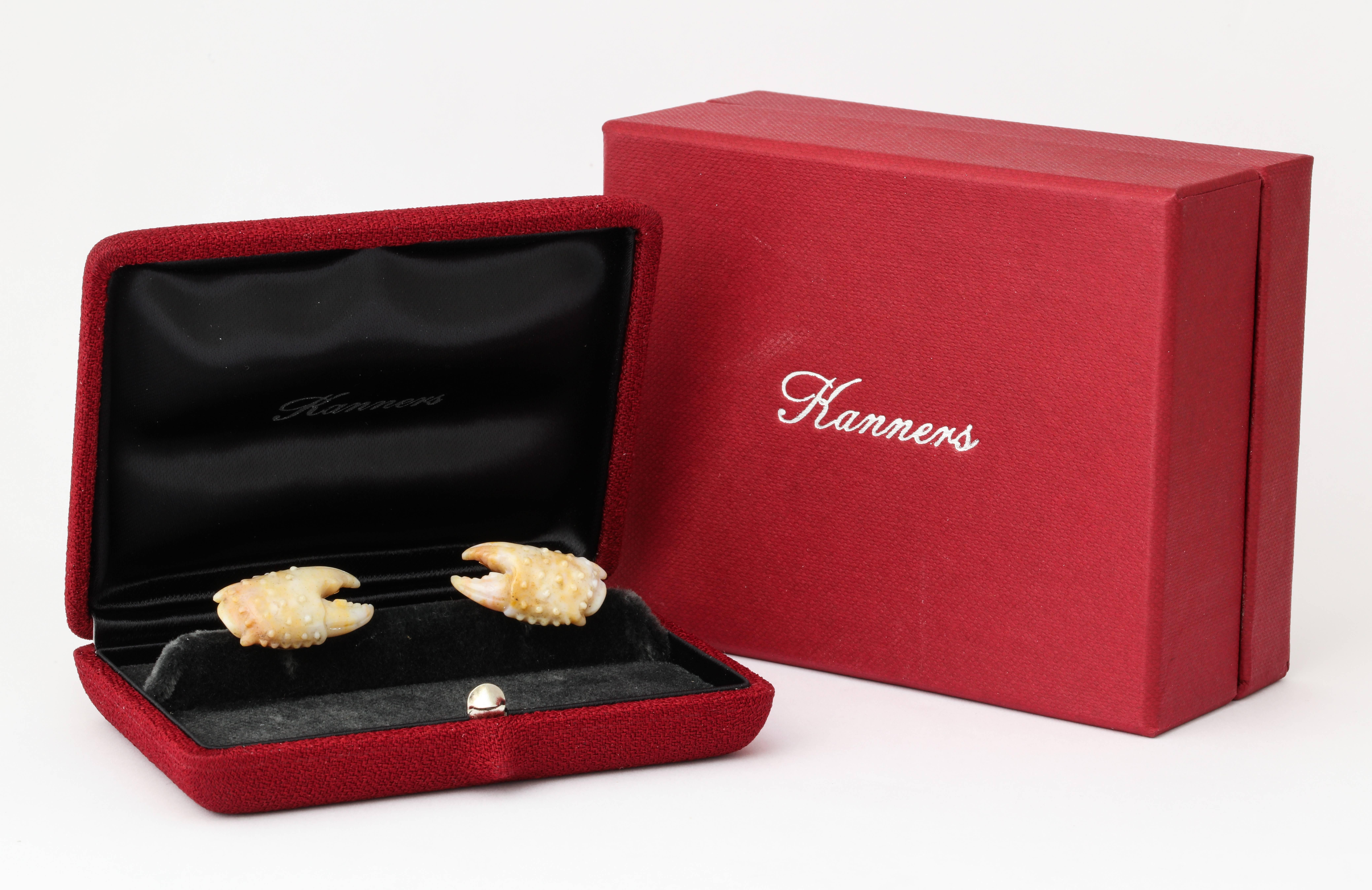 Michael Kanners Stone Crab Claw Cufflinks In New Condition In Bal Harbour, FL