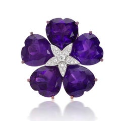 Pendientes Michael Kanners de titanio, diamantes y amatista