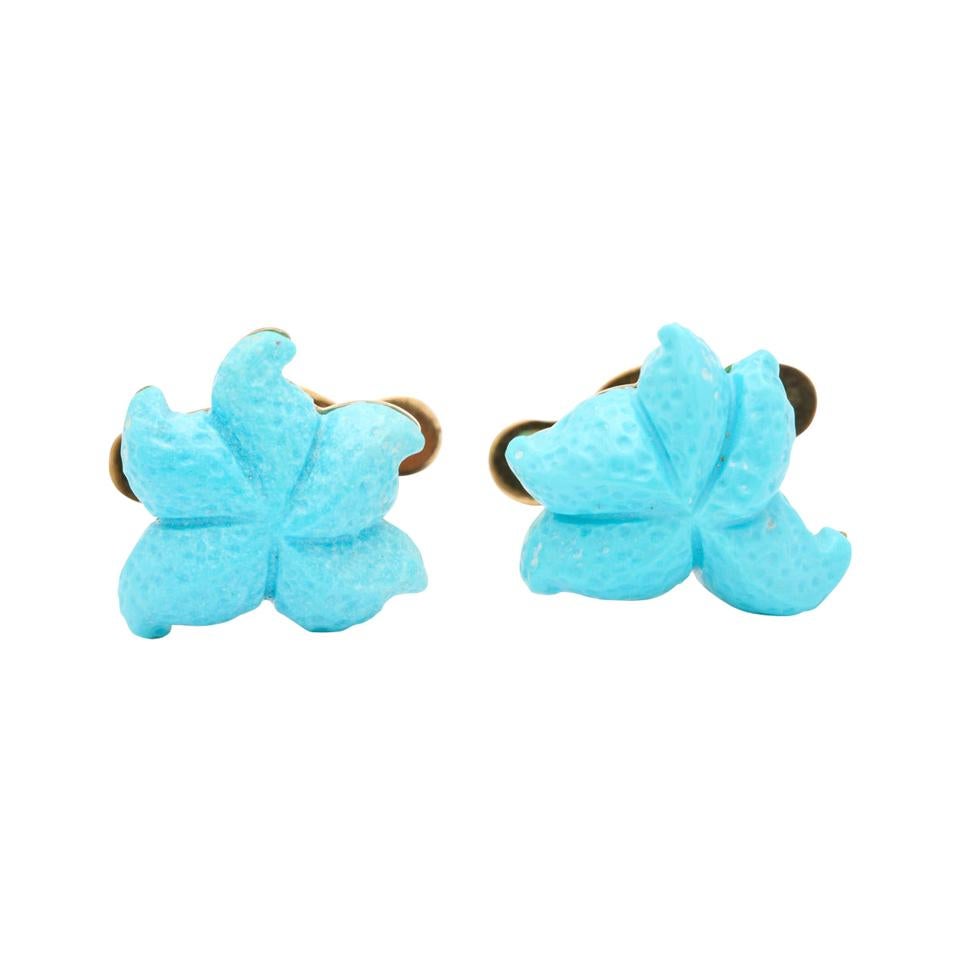 Michael Kanners Turquoise Starfish Cufflinks