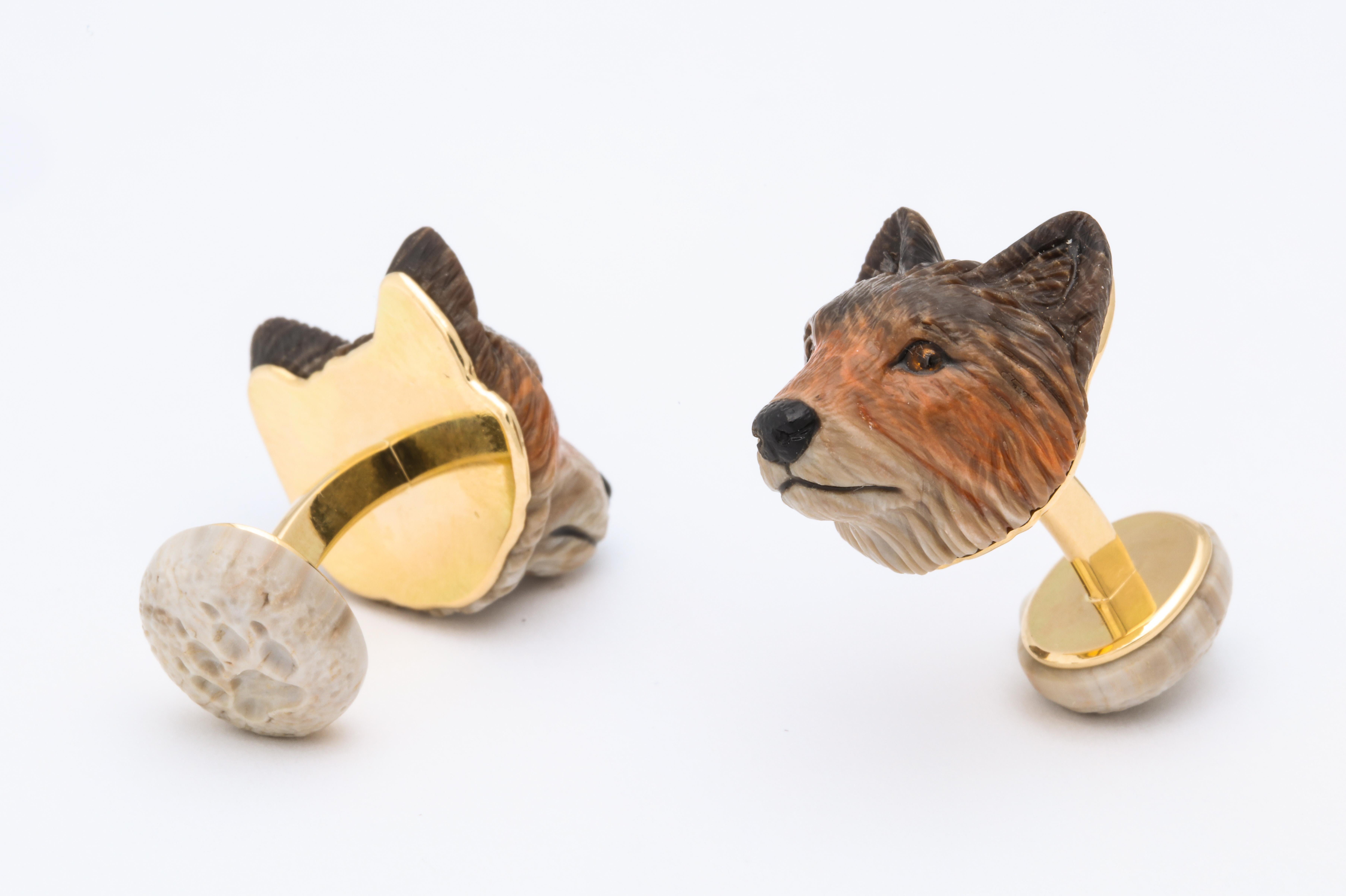 Michael Kanners Wolf Cufflinks In New Condition For Sale In Bal Harbour, FL