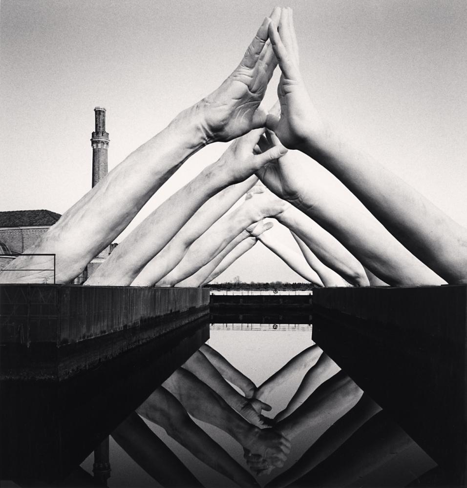 Michael Kenna Black and White Photograph - Building Bridges, Venice, Italy