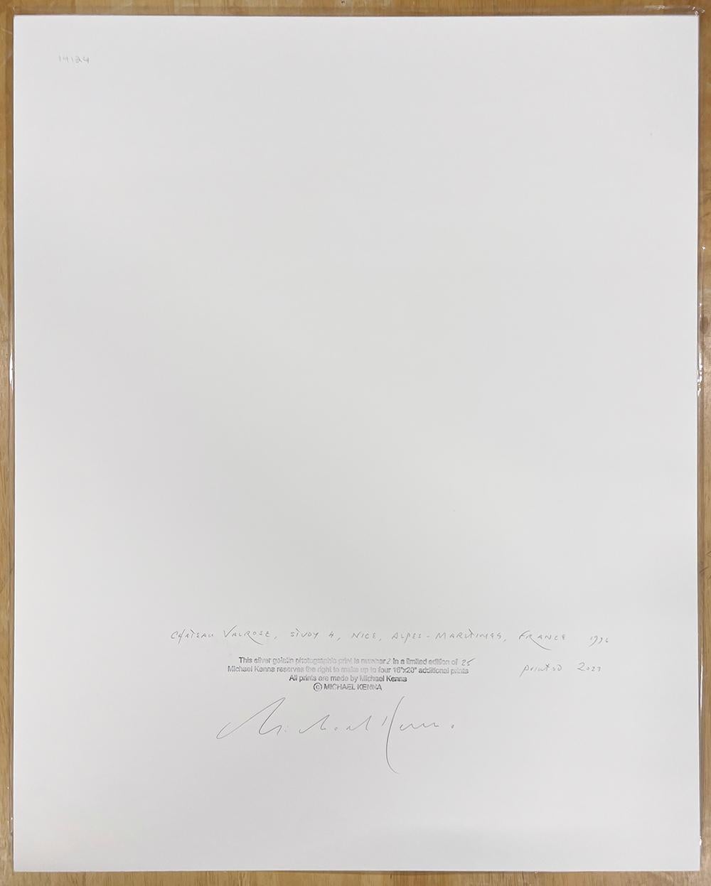 Chateau Valrose, Study 4, Nice, Alpes-Maritimes, France by Michael Kenna, 1996 For Sale 4