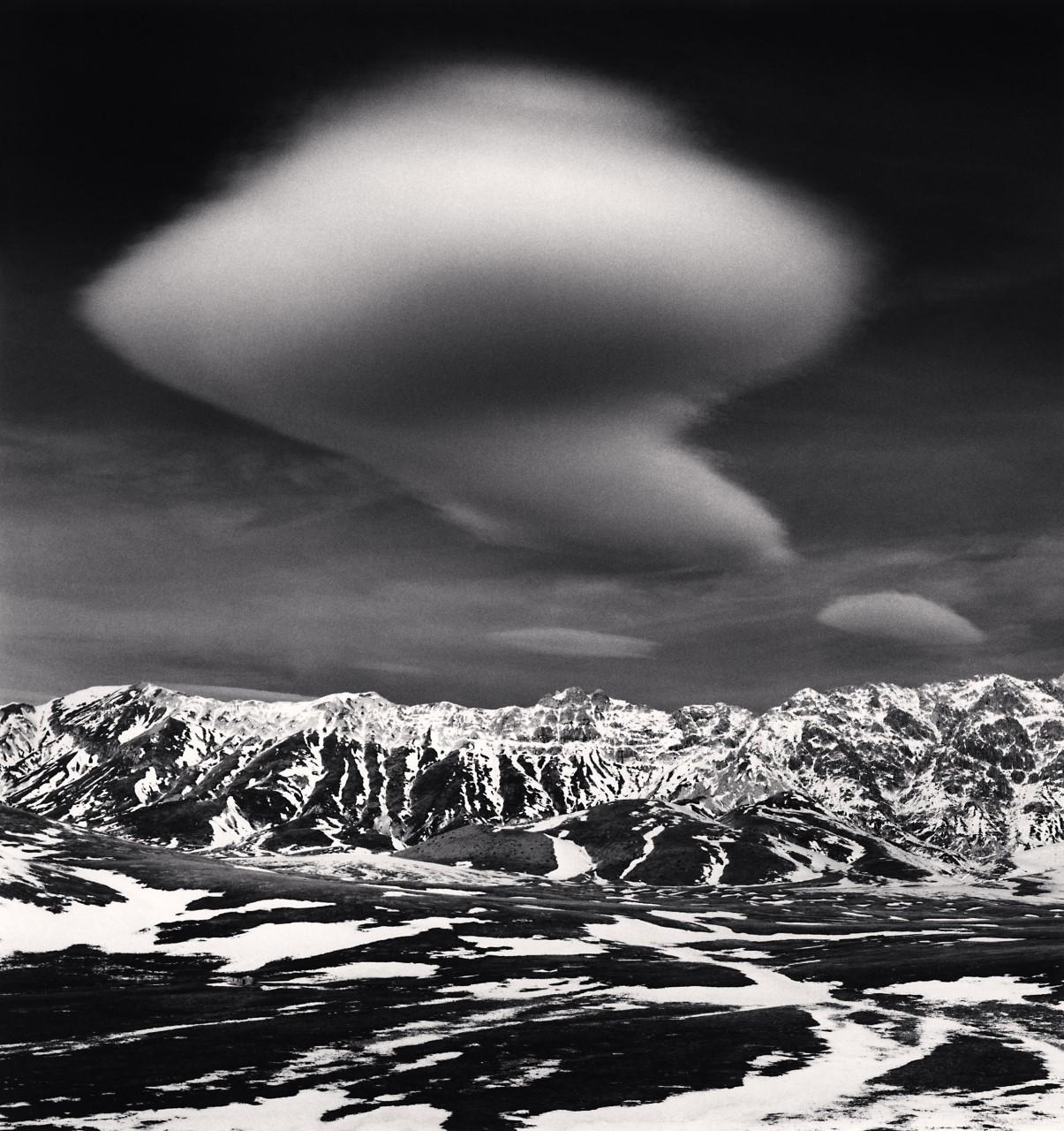 Michael Kenna Landscape Photograph - Curious Cloud, Campo Imperatore, Abruzzo, Italy