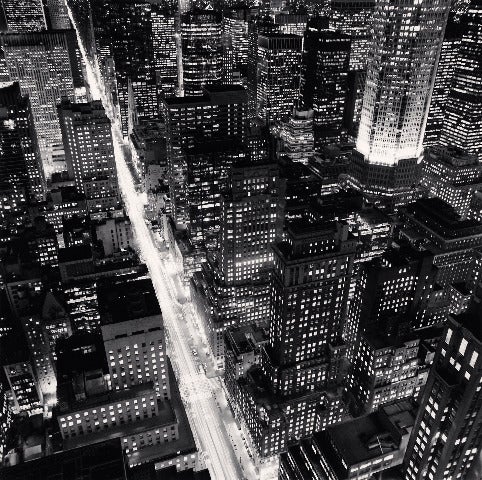 Michael Kenna Landscape Photograph - Fifth Avenue, New York, New York, USA - black and white photograph, architecture