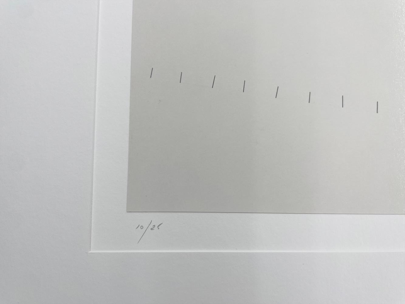 Zaun am Hang, Studie 9, Teshikaga, Hokkaido, Japan - Schnee, minimalistisch, abstrakt im Angebot 1