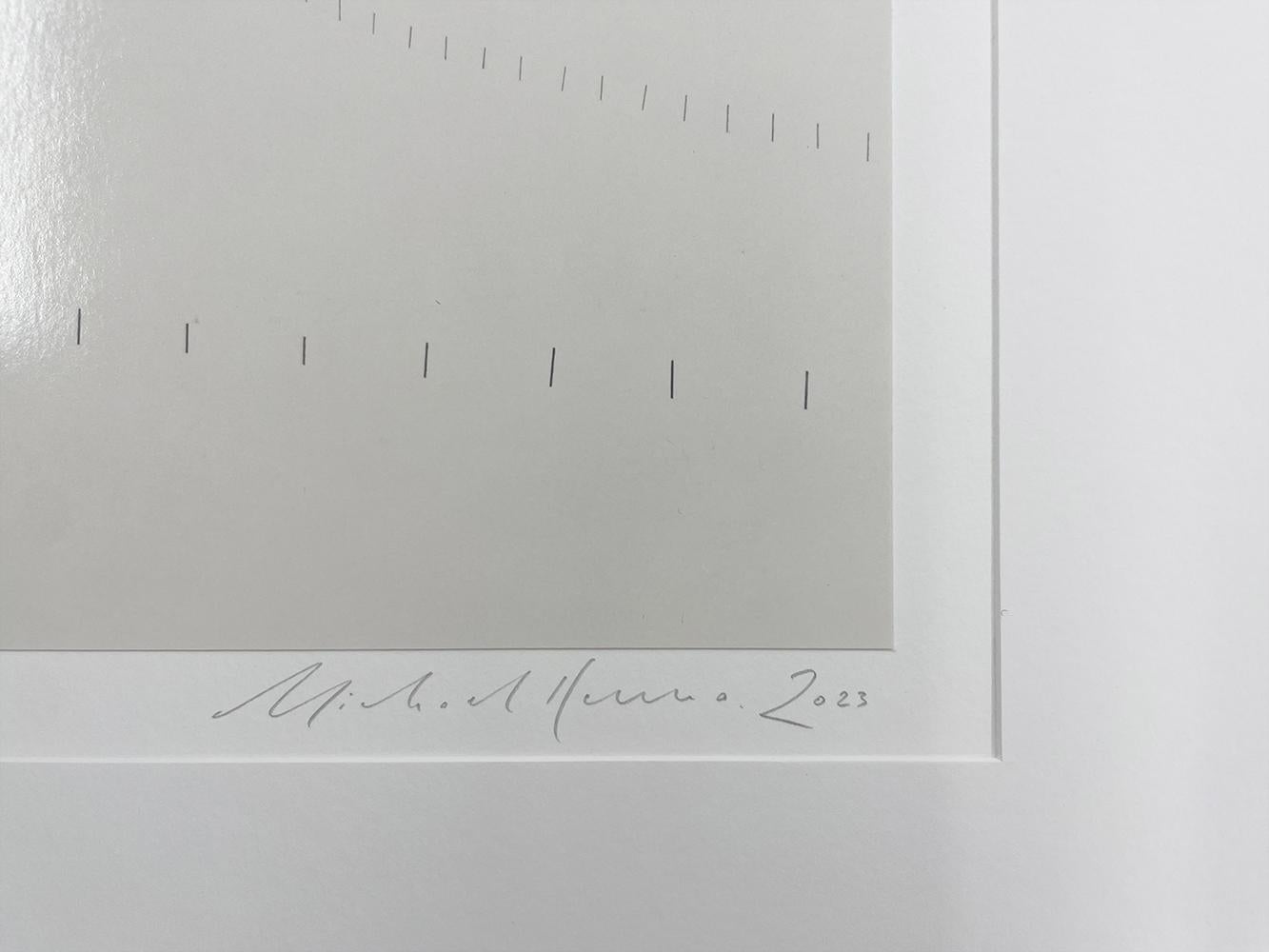 Zaun am Hang, Studie 9, Teshikaga, Hokkaido, Japan - Schnee, minimalistisch, abstrakt im Angebot 2