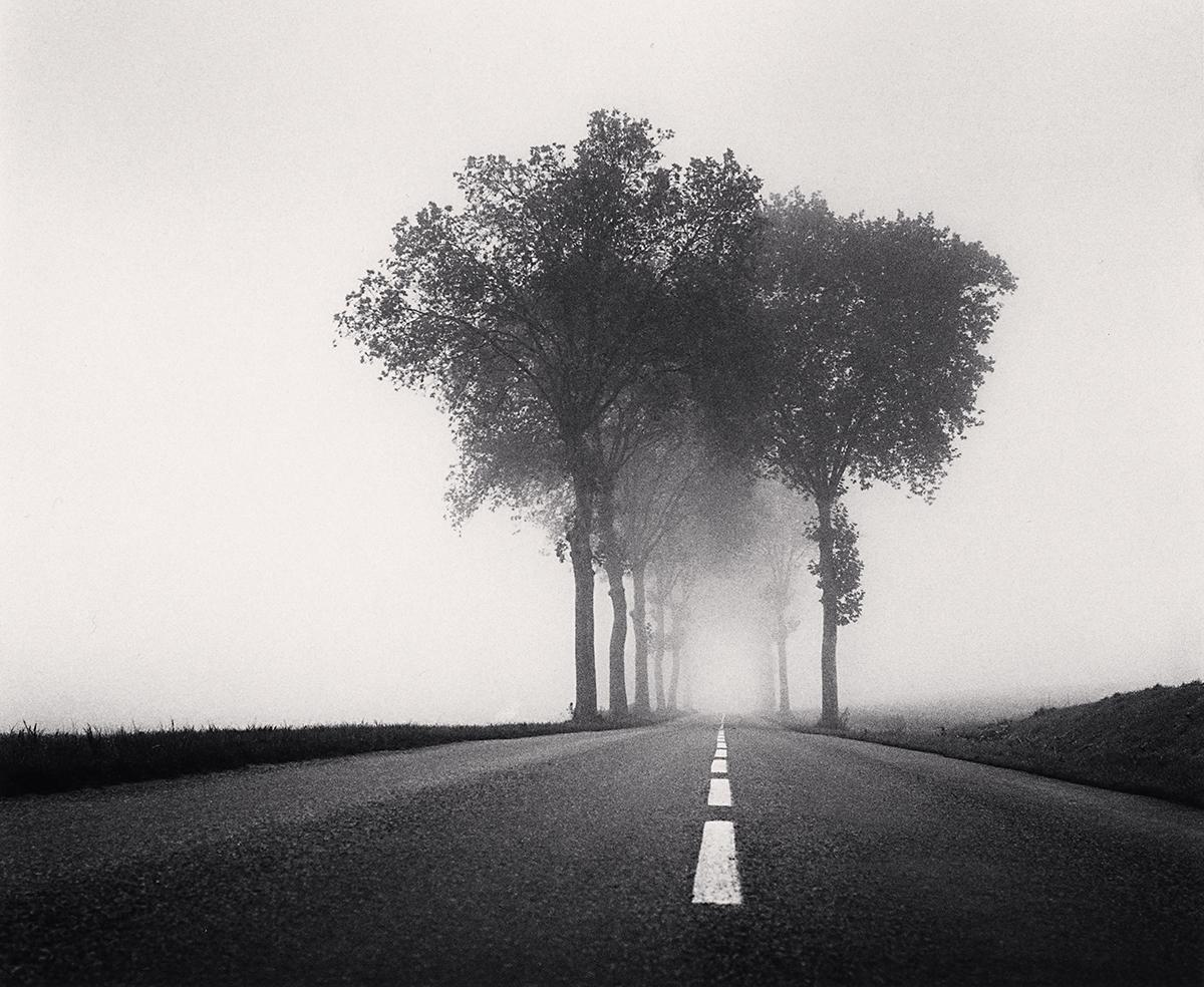 Michael Kenna Black and White Photograph - Homage to HCB, Study 2, Brittany, France, limited edition photograph 