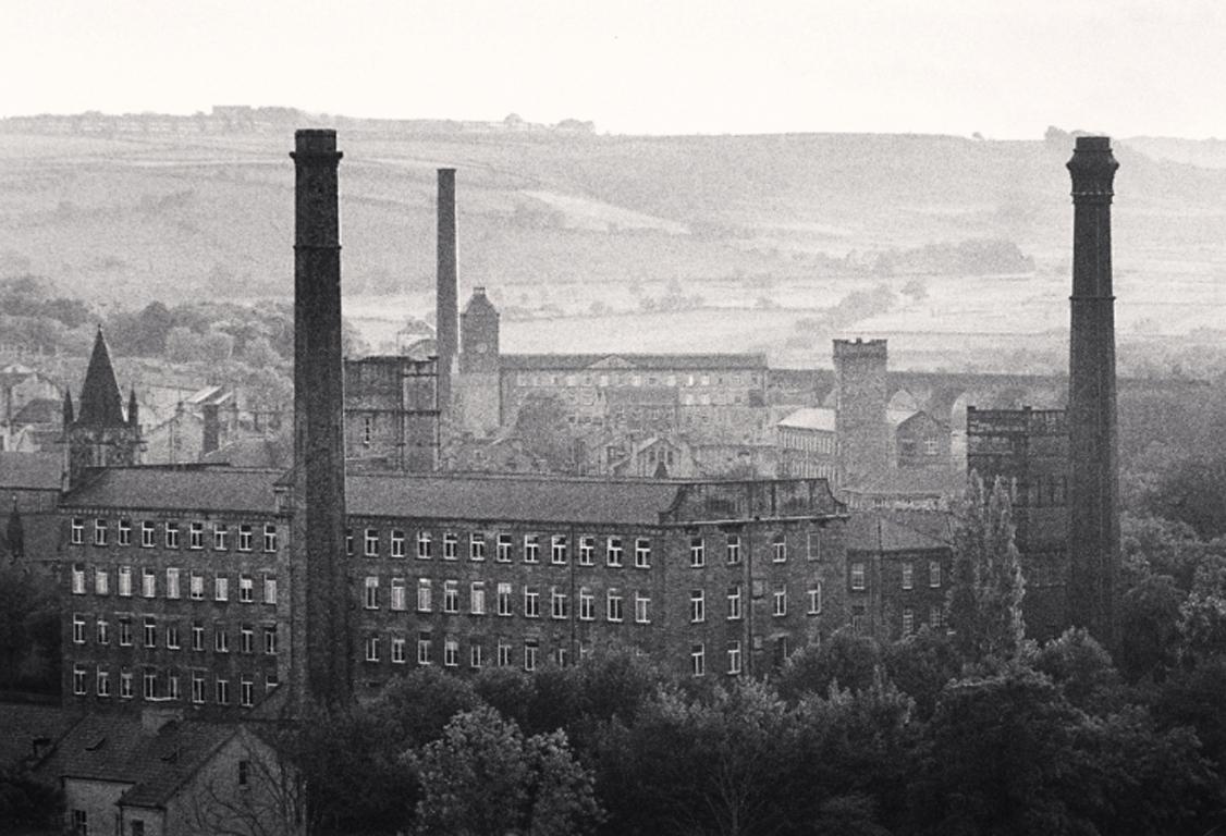 Michael Kenna Black and White Photograph - Mill View, Slaithwaite, West Yorkshire, England