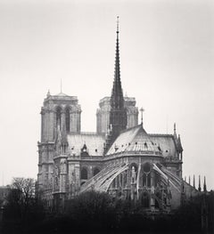 Vintage Notre Dame, Study 2, Paris, France - Black and White Photograph, Architecture