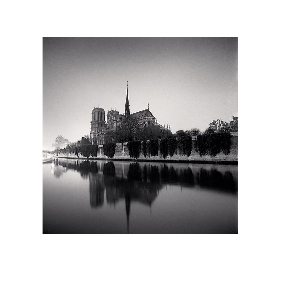 Michael Kenna Black and White Photograph - Notre Dame, Study III, Paris, France