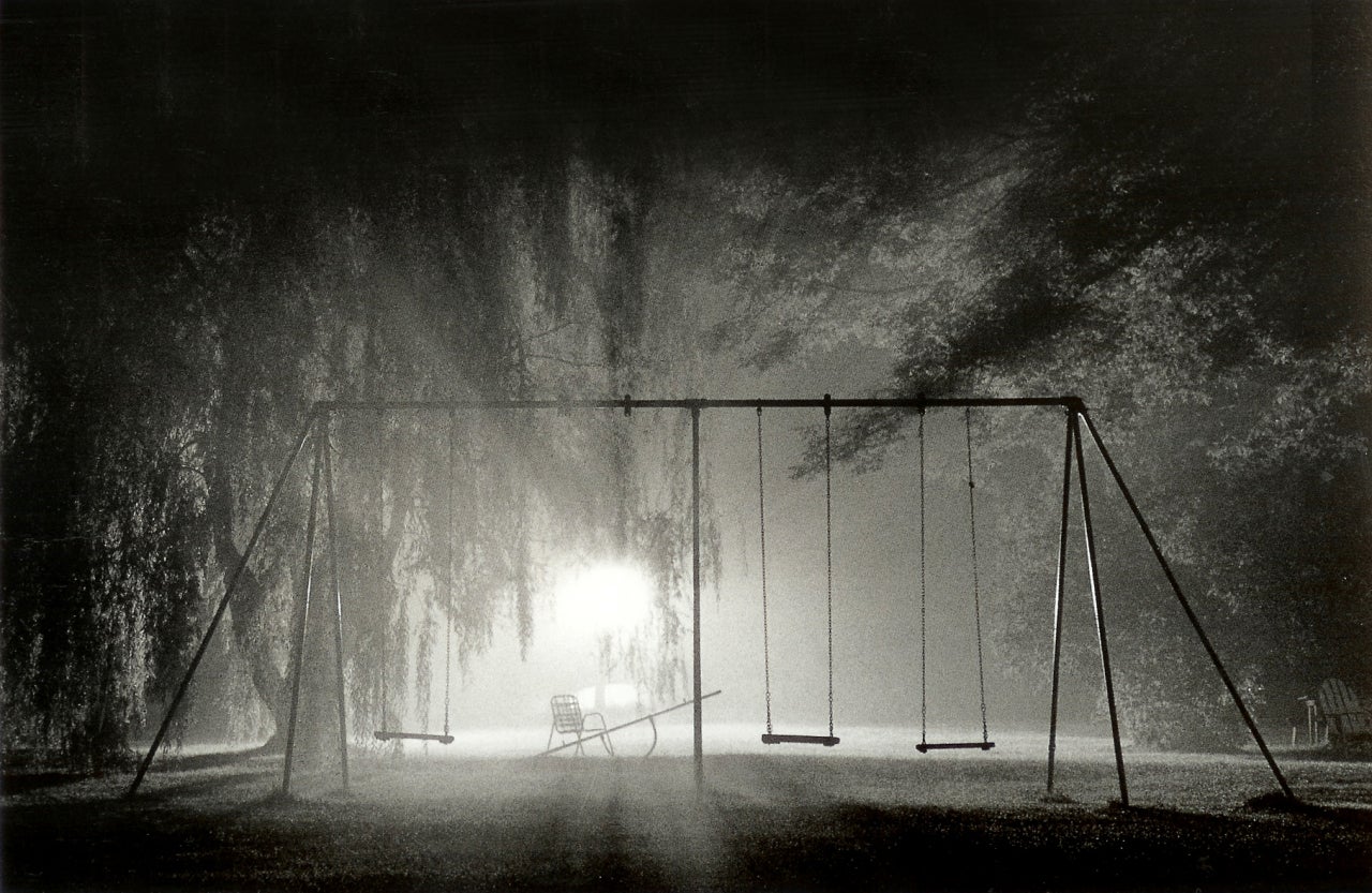 Michael Kenna Black and White Photograph - Swings, Catskills Mountains, New York