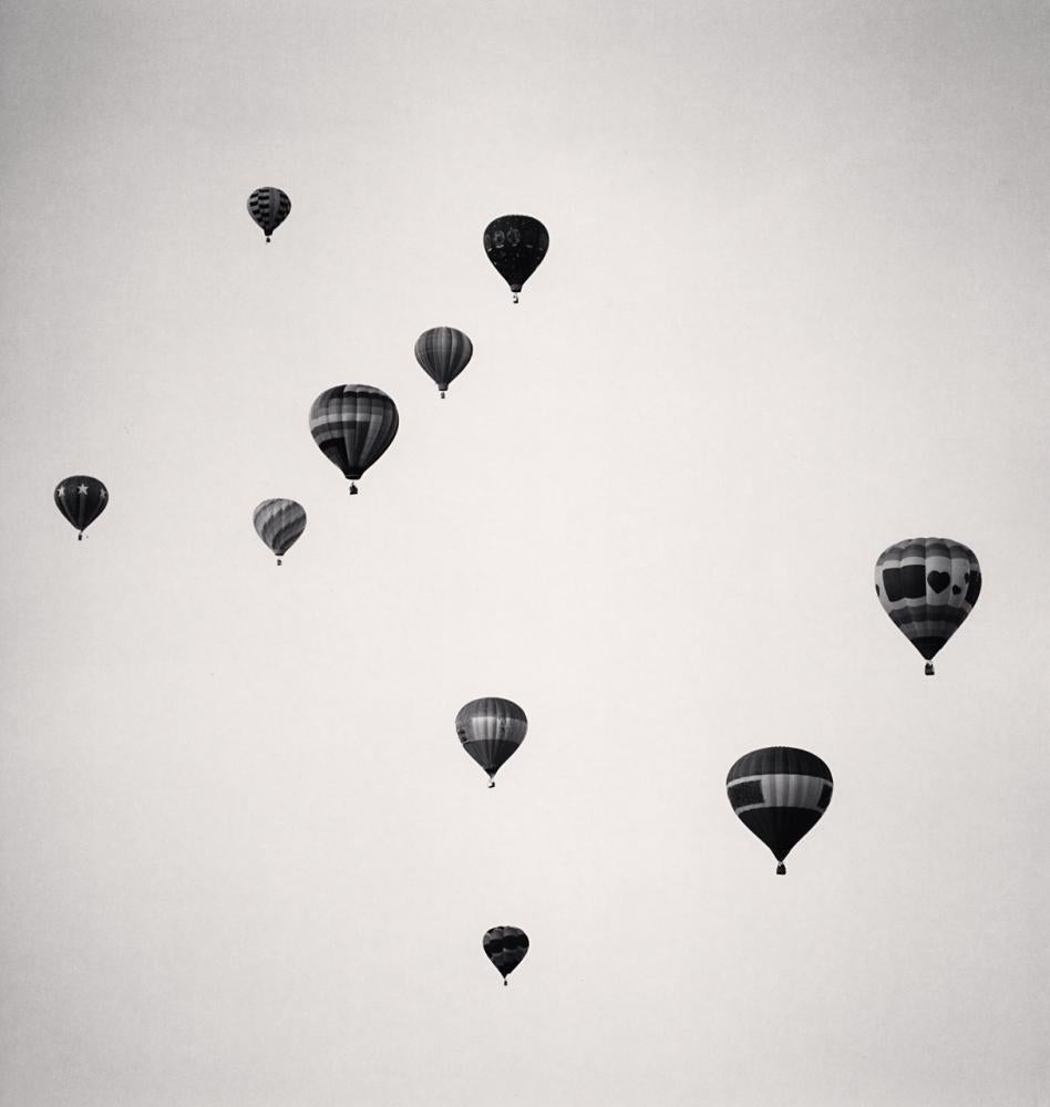 Michael Kenna Black and White Photograph - Ten Balloons, Albuquerque, New Mexico, USA