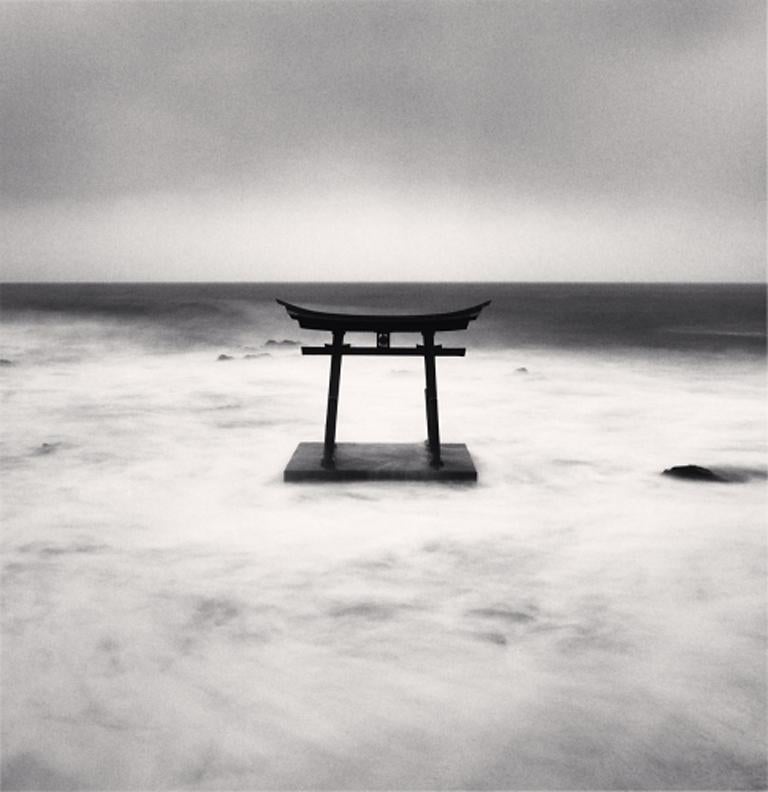 Michael Kenna Black and White Photograph - Torii Gate, Study 4, Shosanbetsu, Hokkaido, Japan