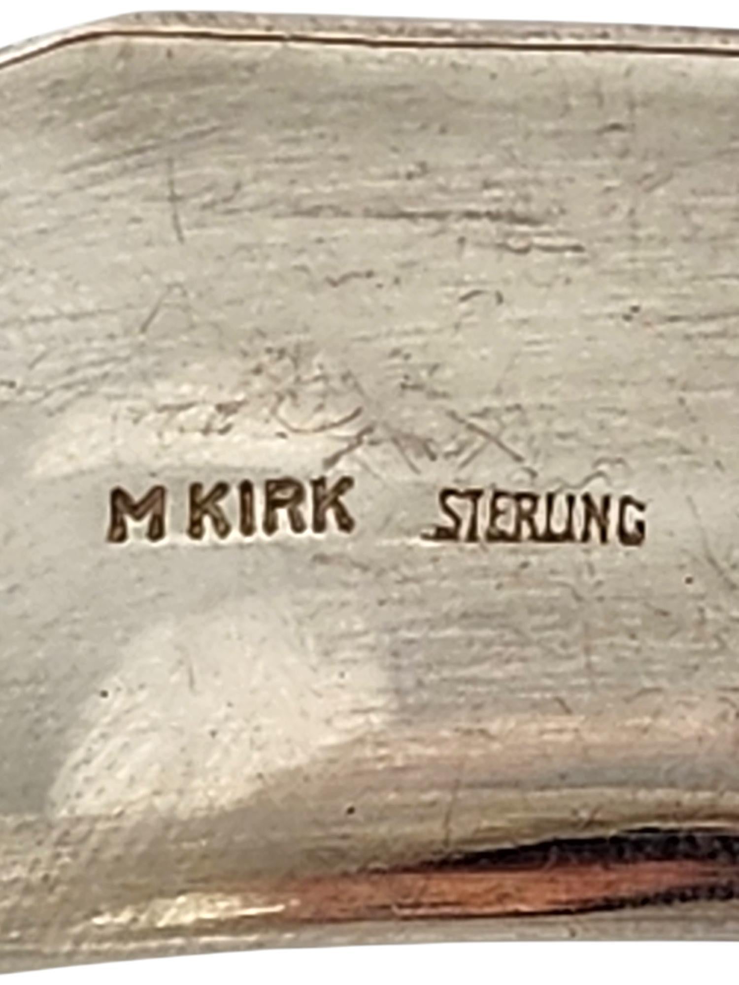 Michael Kirk Sterling Silber Navajo Feder Manschettenknopf Armband #20060 2