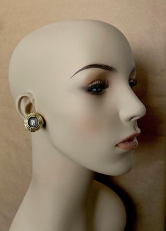 Michael Kneebone 18 Karat Gold Roman Style Coin Button Earrings