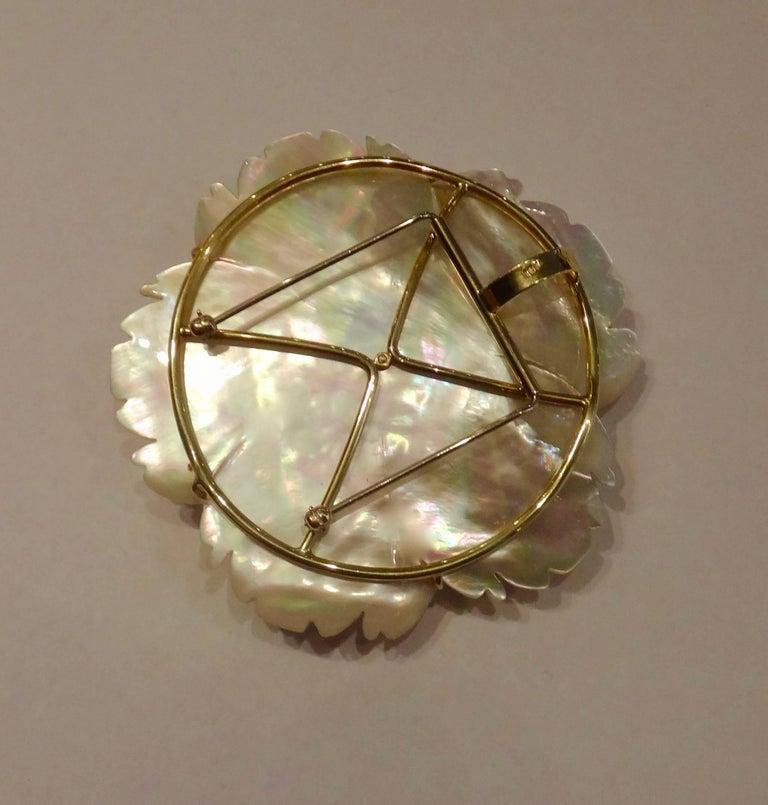 Michael Kneebone Amethyst Citrine Topaz Pink Sapphire Diamond Flower Pendant For Sale 5