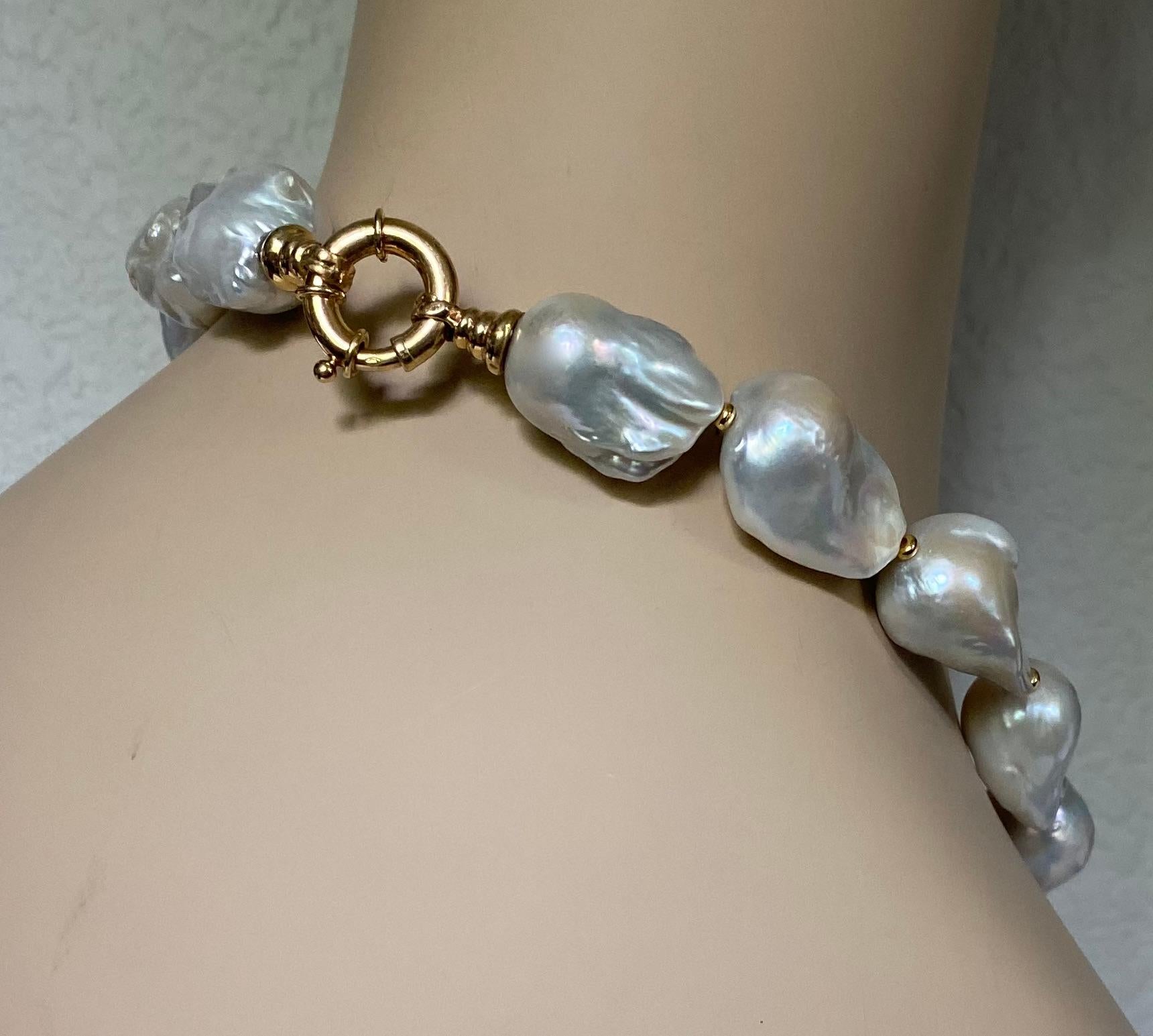 Michael Kneebone Ametrine Citrine Amethyst Diamond Baroque Pearl Necklace For Sale 8