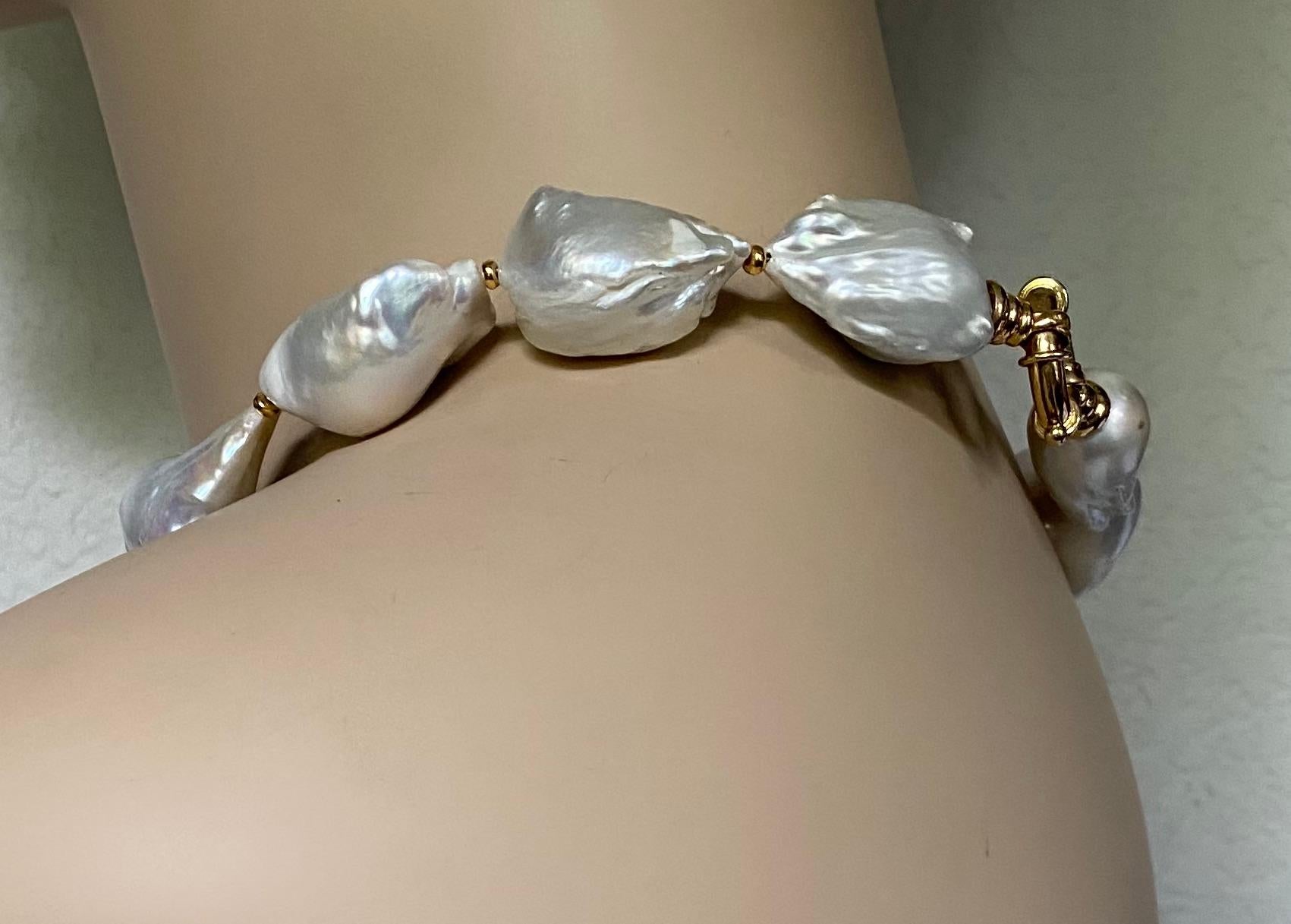 Michael Kneebone Ametrine Citrine Amethyst Diamond Baroque Pearl Necklace For Sale 2