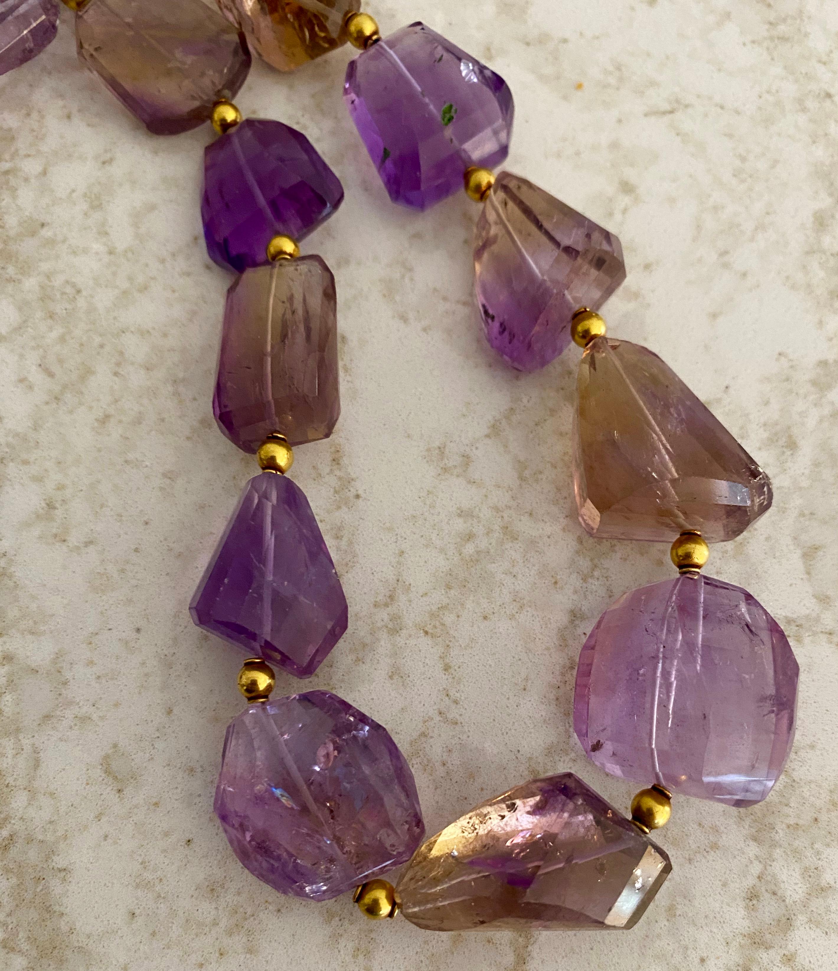 ametrine beads faceted