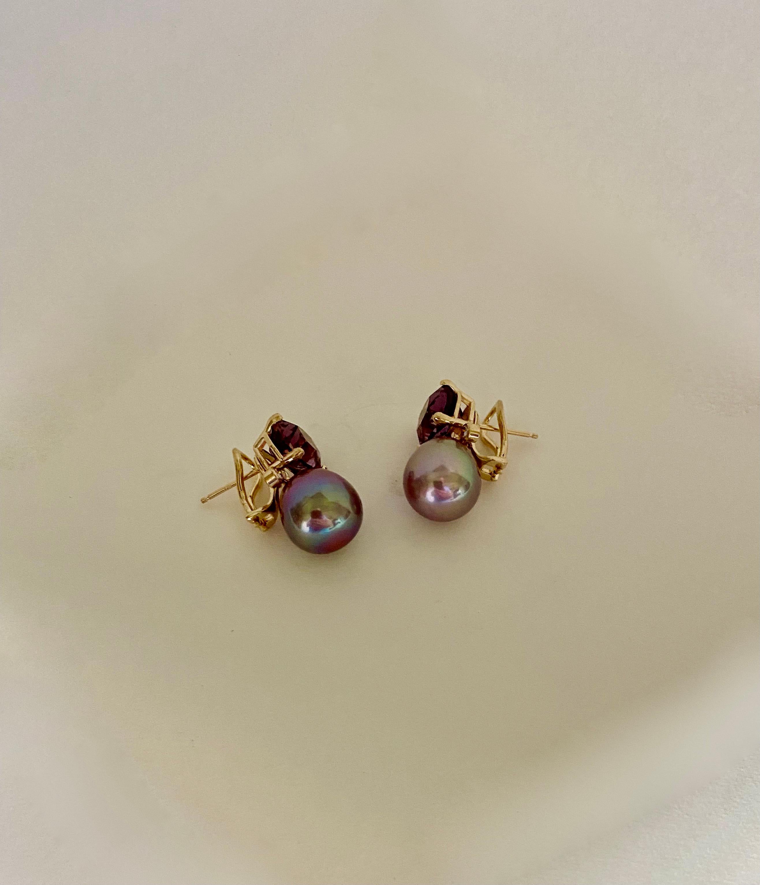 Women's Michael Kneebone Ametrine Lavender Pearl Diamond Drop Earrings