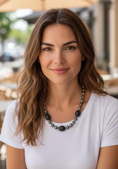 Michael Kneebone Barock Schwarz Tahiti-Perle Schwarzer Diamant Perlenkette