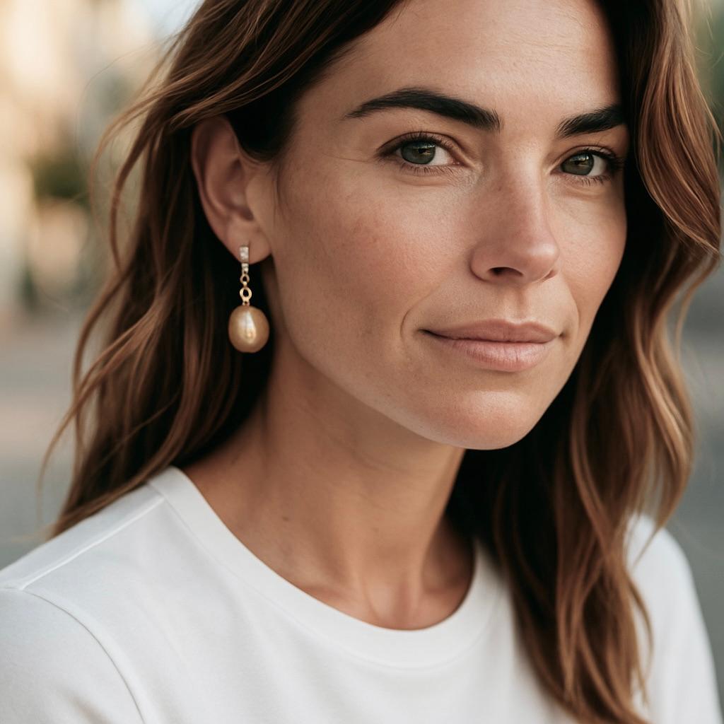 Donna Michael Kneebone Orecchini barocchi con perle dei mari del sud e diamanti in vendita