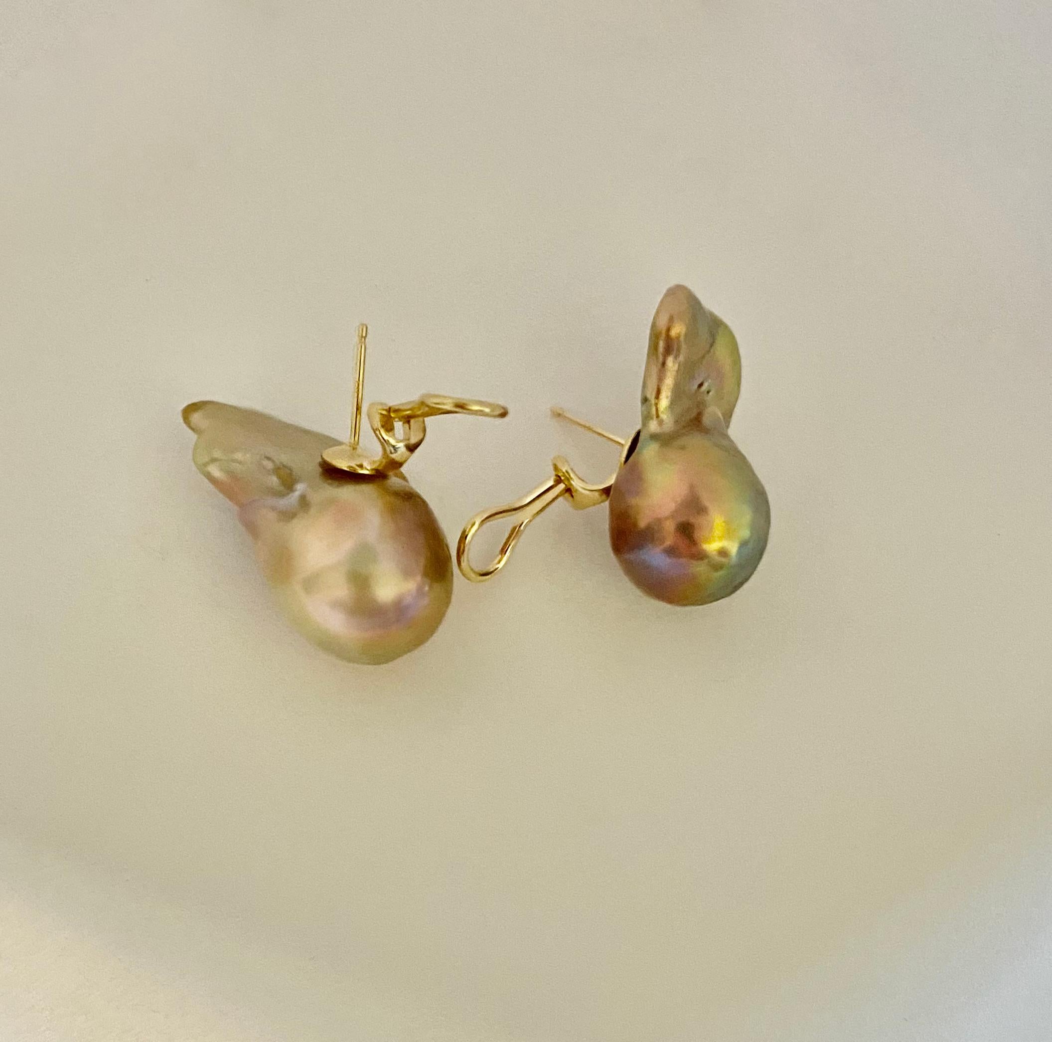 Michael Kneebone Baroque Pearl Aqueous Earrings 3