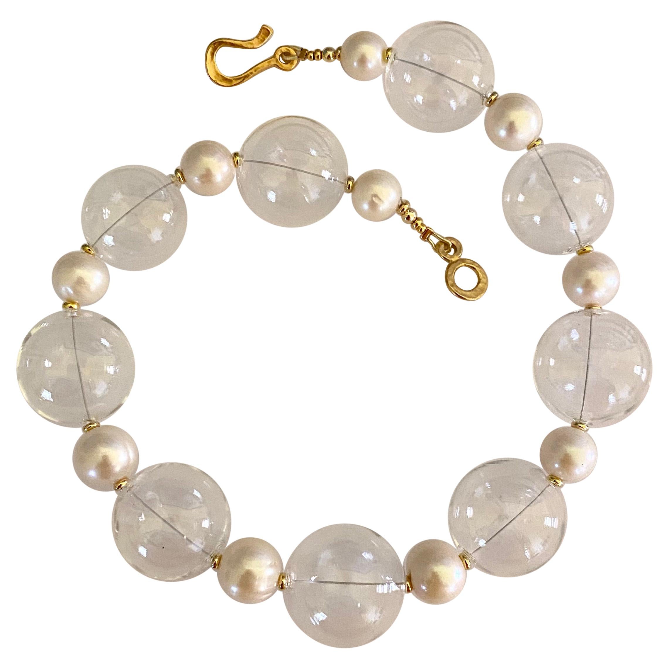 Michael Kneebone Baroque Pearl Blown Glass Effervescent Necklace