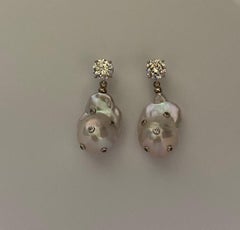 Michael Kneebone Barock Perle Diamant Saphir Ohrhänger
