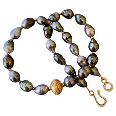 Michael Kneebone Baroque Tahitian Pearl Granulated Bead Necklace