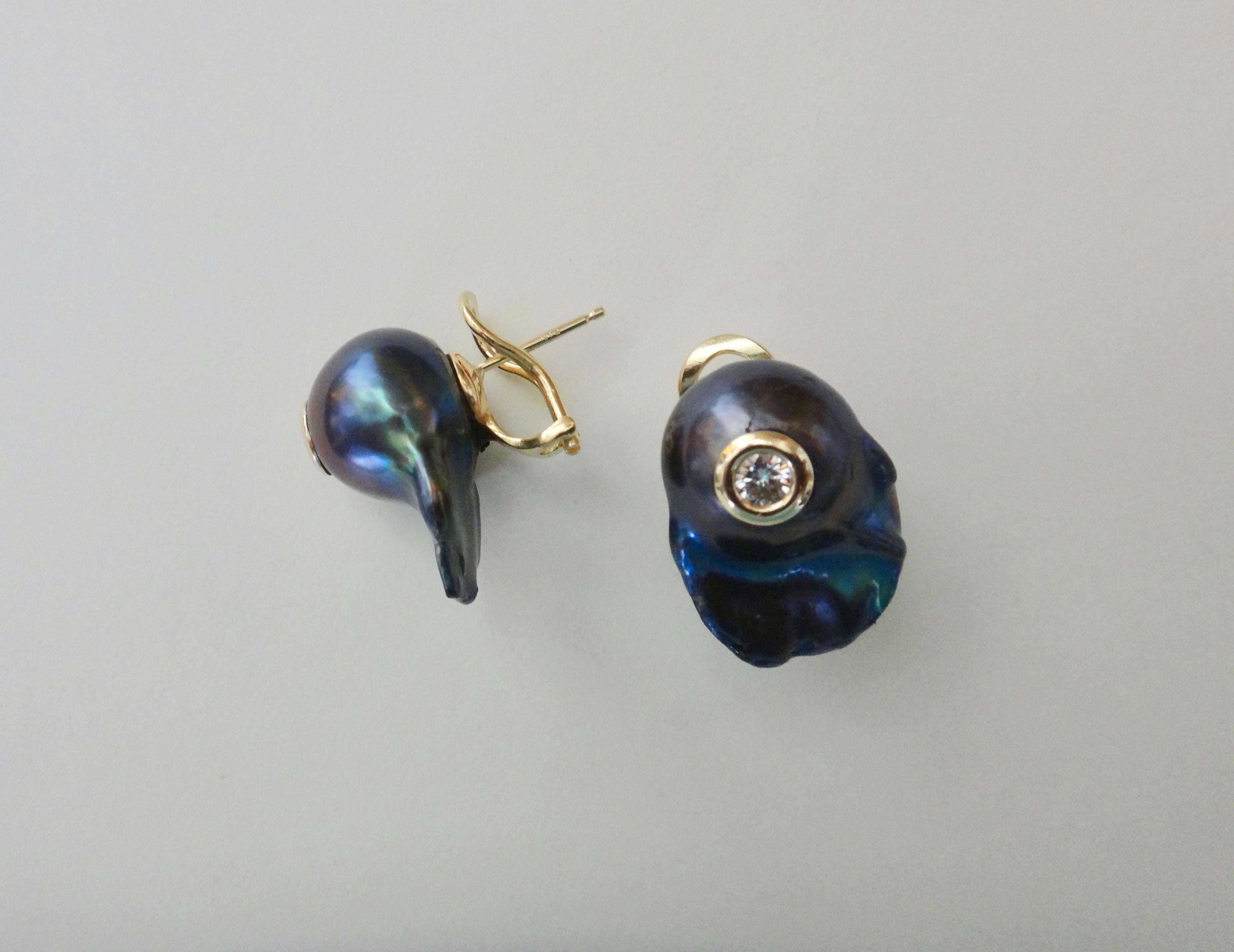 peacock stud earrings