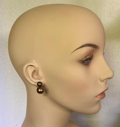 Michael Kneebone Black Bronze Tahitian "Due Perla" Drop Earrings